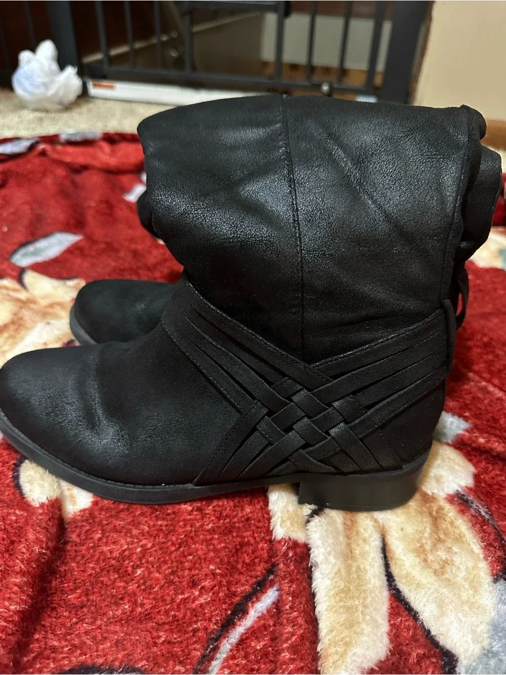 Journee Collection Black Meg Wide Calf Knee High Riding Boots Boho Chic Western